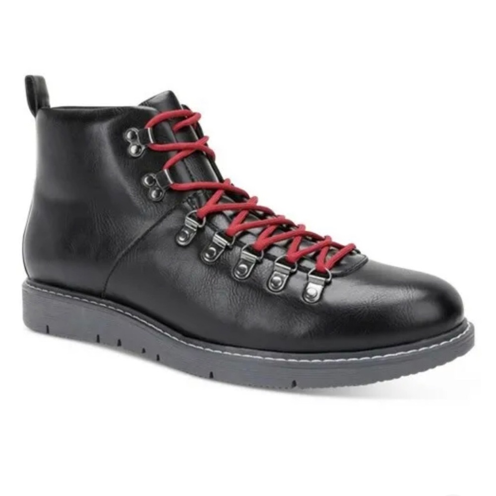 Club Room Men's Lug Boots Size 9 M Black